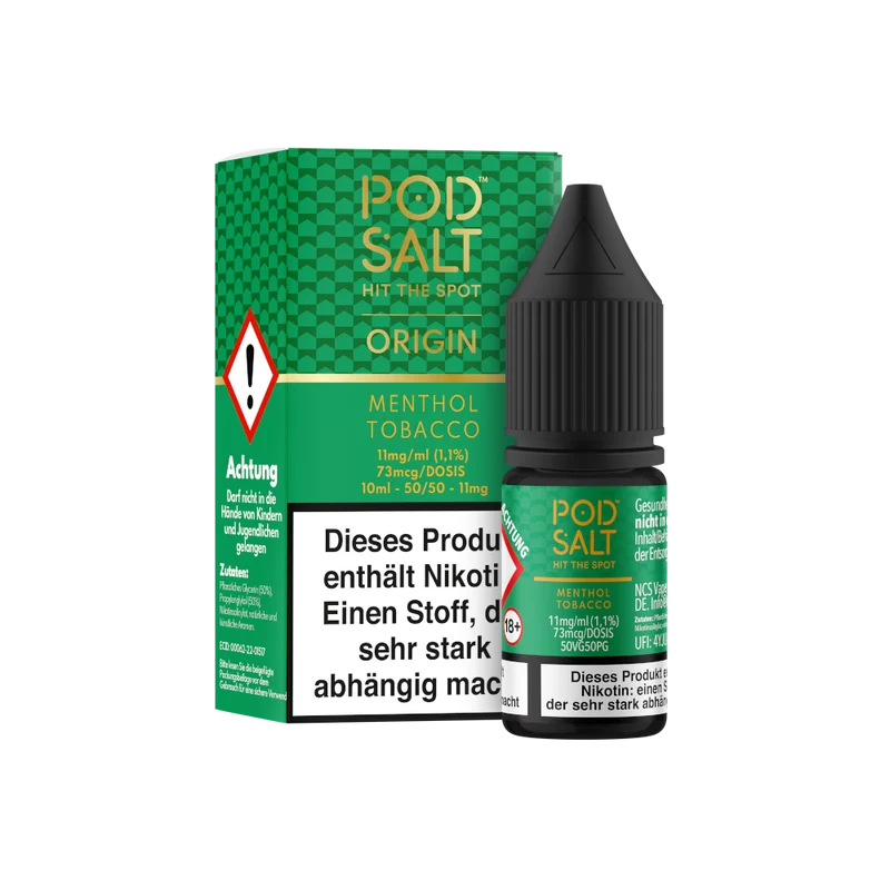 Pod Salt Origin Menthol Tobacco Nikotinsalz Liquid - 10ml E-Zigarette