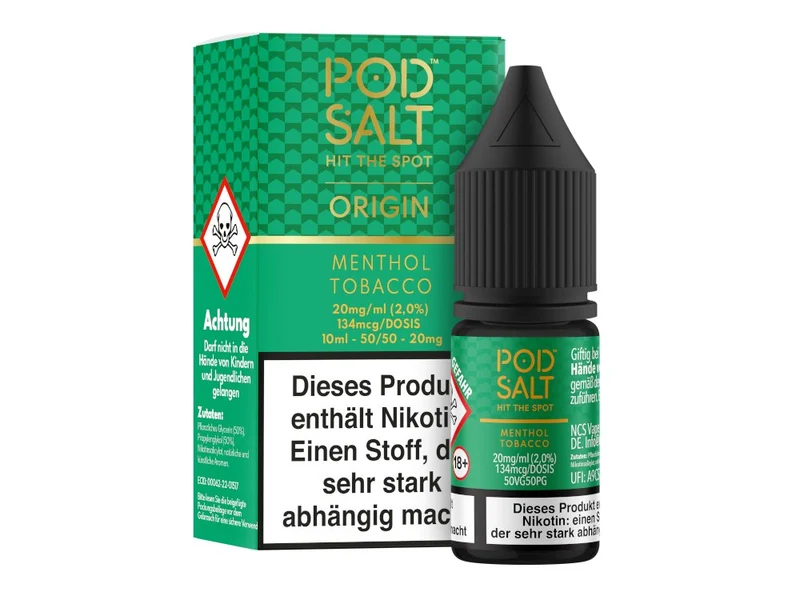 Pod Salt Origin Menthol Tobacco Nikotinsalz Liquid - 10ml E-Zigarette