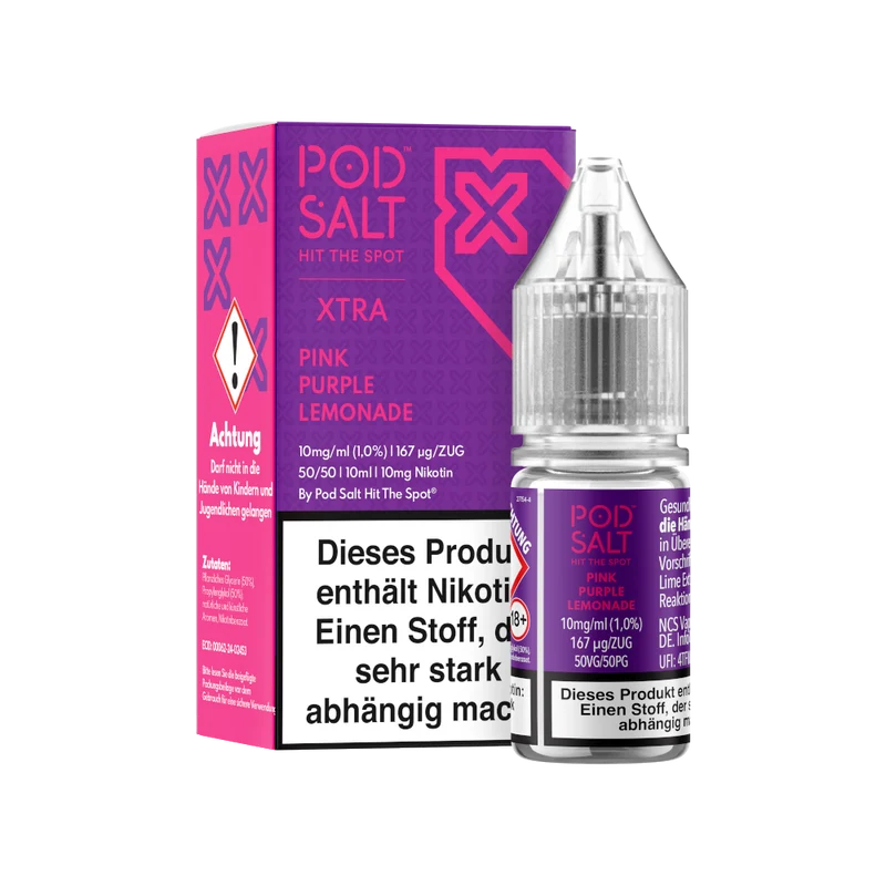 Pod Salt X Nikotinsalz Liquid – Pink Purple Lemonade Beerenmix 10ml