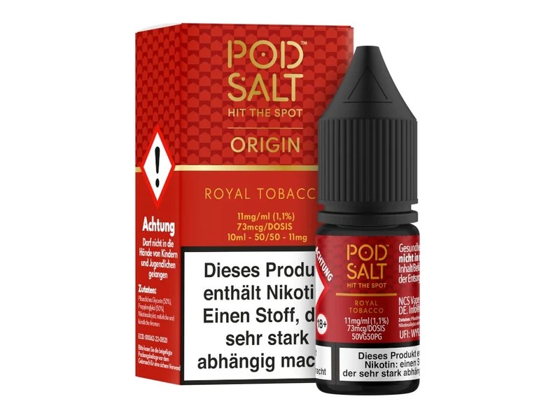 Pod Salt Origin Royal Tobacco Nikotinsalz Liquid – Tabak & Karamell 10ml