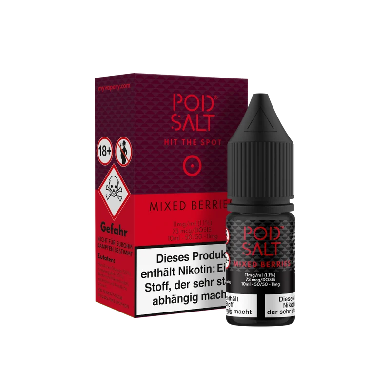 Pod Salt Mixed Berries Nikotinsalz Liquid – 10ml E-Zigarette Liquid
