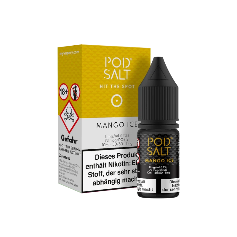 Pod Salt Mango Ice Nikotinsalz Liquid – 10ml E-Zigarette Mango & Menthol