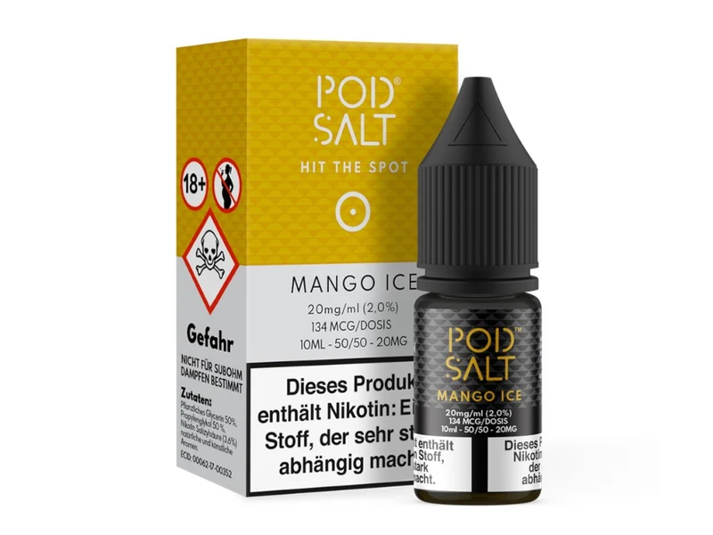 Pod Salt Mango Ice Nikotinsalz Liquid – 10ml E-Zigarette Mango & Menthol