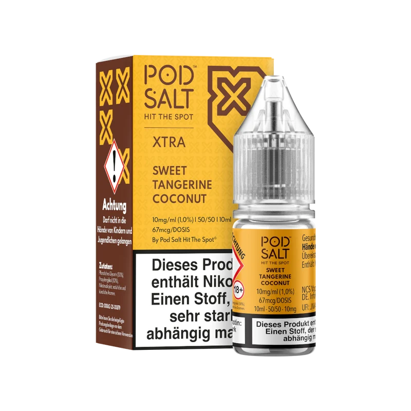 Pod Salt X Nikotinsalz Liquid Sweet Tangerine Coconut – 10ml E-Liquid