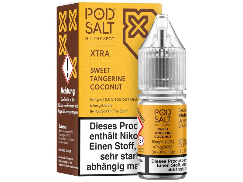 Pod Salt X Nikotinsalz Liquid Sweet Tangerine Coconut – 10ml E-Liquid