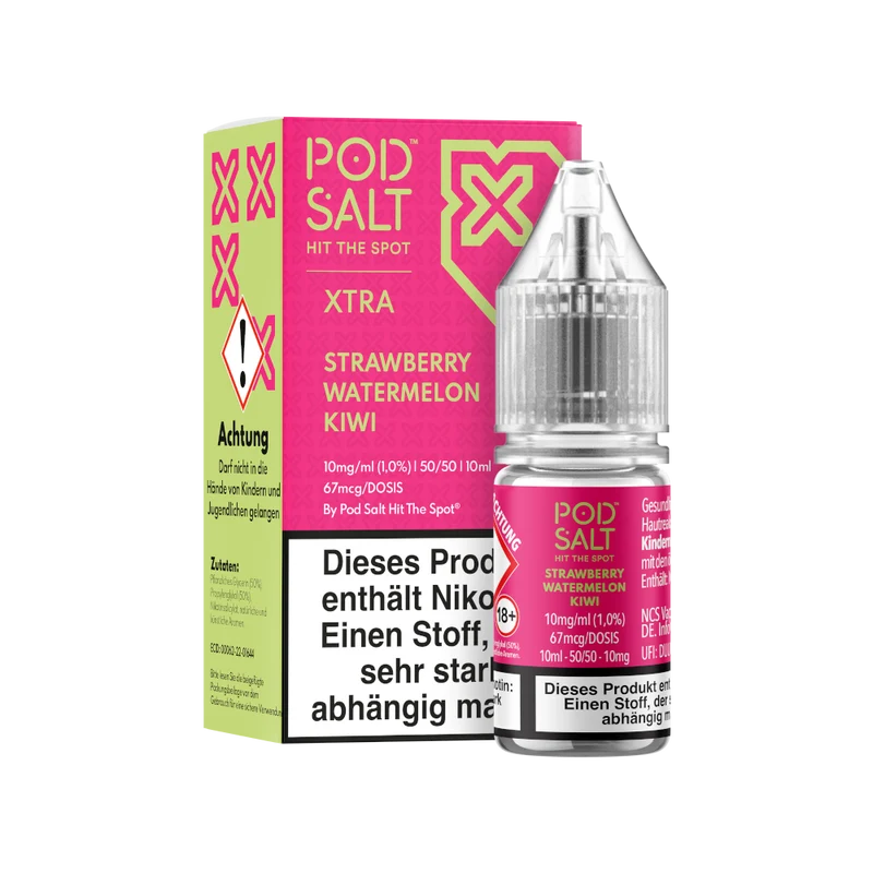 Pod Salt X Nikotinsalz Liquid – Strawberry Watermelon Kiwi – 10ml