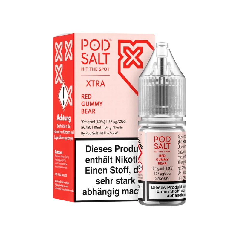 Pod Salt X Nikotinsalz Liquid Red Gummy Bear – Fruchtgummi E-Liquid 10ml