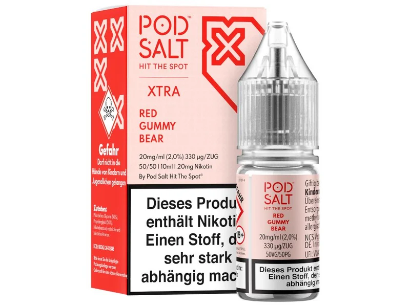 Pod Salt X Nikotinsalz Liquid Red Gummy Bear – Fruchtgummi E-Liquid 10ml