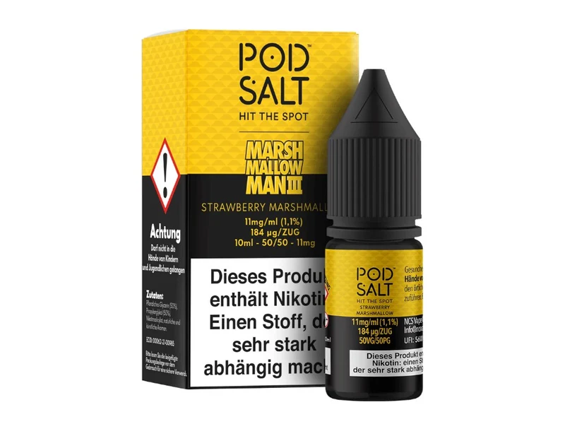 Pod Salt Fusion Marshmallow Man 3 Nikotinsalz Liquid – Erdbeere, Marshmallow
