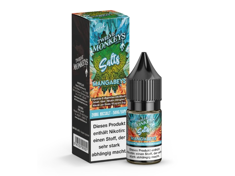 Twelve Monkeys - Iced - Mangabeys - 10ml Fertigliquid (Nikotinsalz)