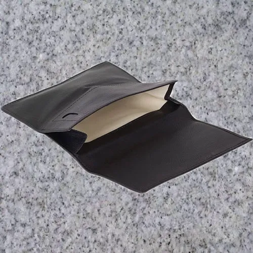 4noggins.com Genuine Leather Rollup Pouch Black