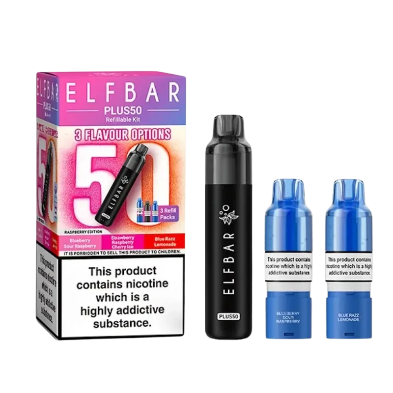Elf Bar - Plus 50 - Starterset - Raspberry Edition