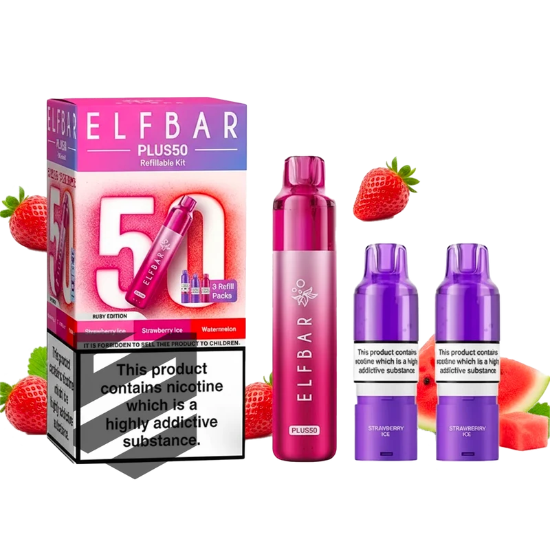 Elf Bar - Plus 50 - Starterset - Ruby Edition