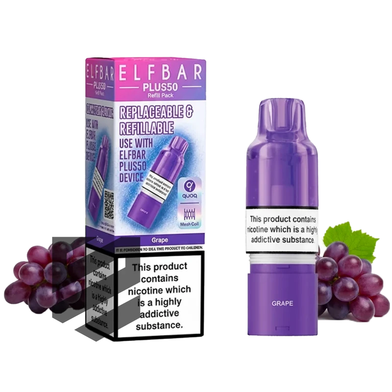 Elf Bar - Plus 50 - Pod & Refill - Grape