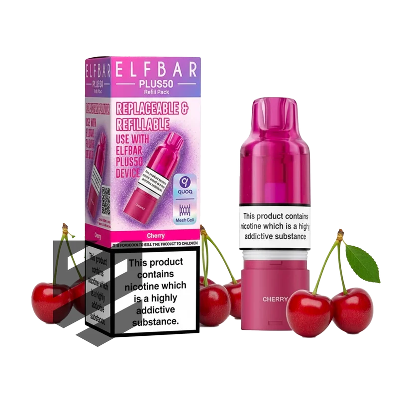 Elf Bar - Plus 50 - Pod & Refill - Cherry
