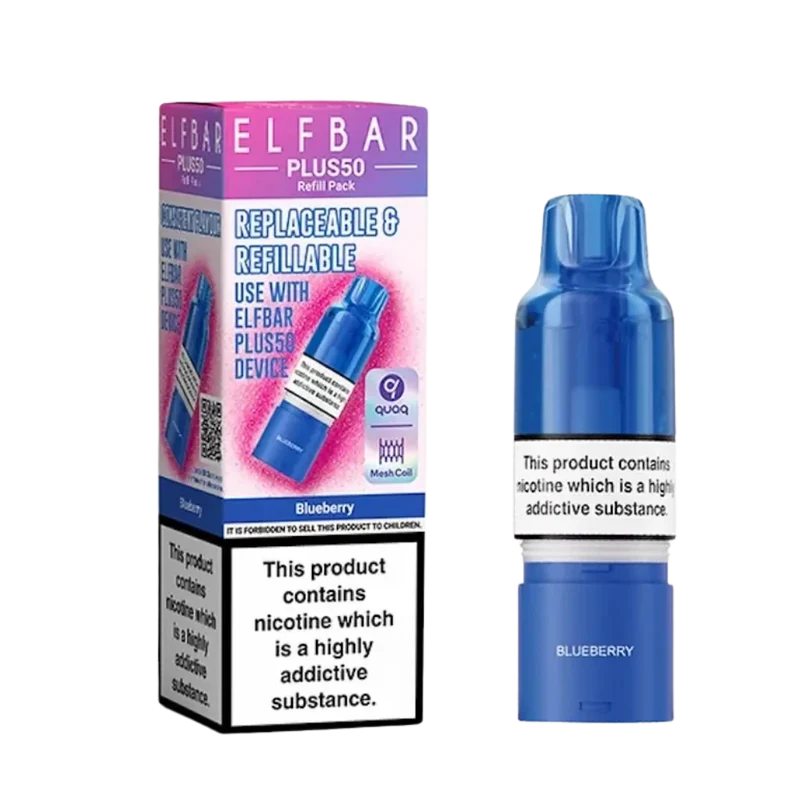 Elf Bar - Plus 50 - Pod & Refill - Blueberry