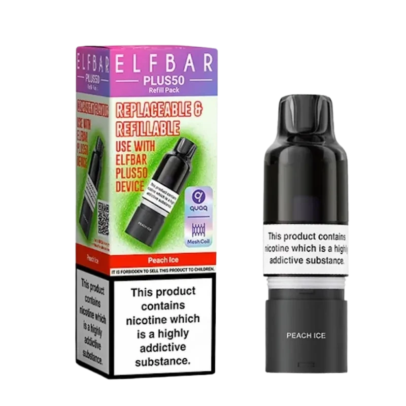 Elf Bar - Plus 50 - Pod & Refill - Peach Ice