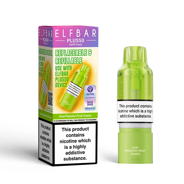 Elf Bar - Plus 50 - Pod & Refill - Kiwi Passion Fruit Guave