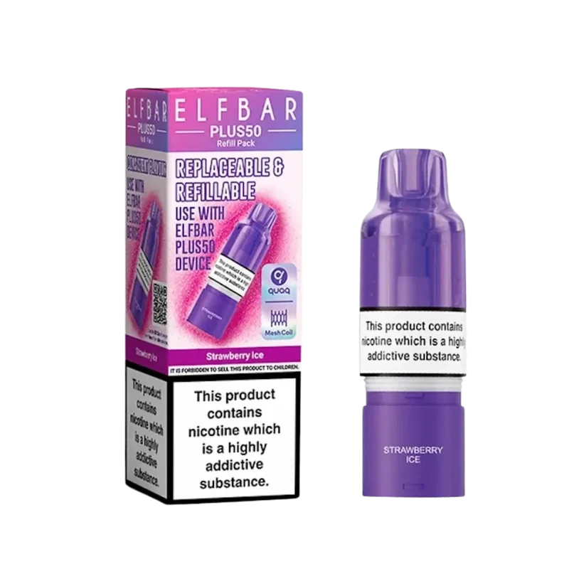 Elf Bar - Plus 50 - Pod & Refill - Strawberry Ice