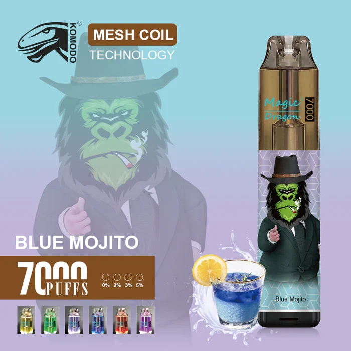 Komodo Magic Dragon 7000 Puffs Wiederaufladbares Einweg Disposable Kit 16 ml (10 Stück/Packung)