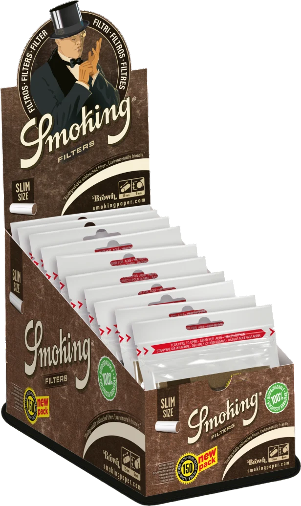 Zigarettenfilter Smoking Slim Brown 150