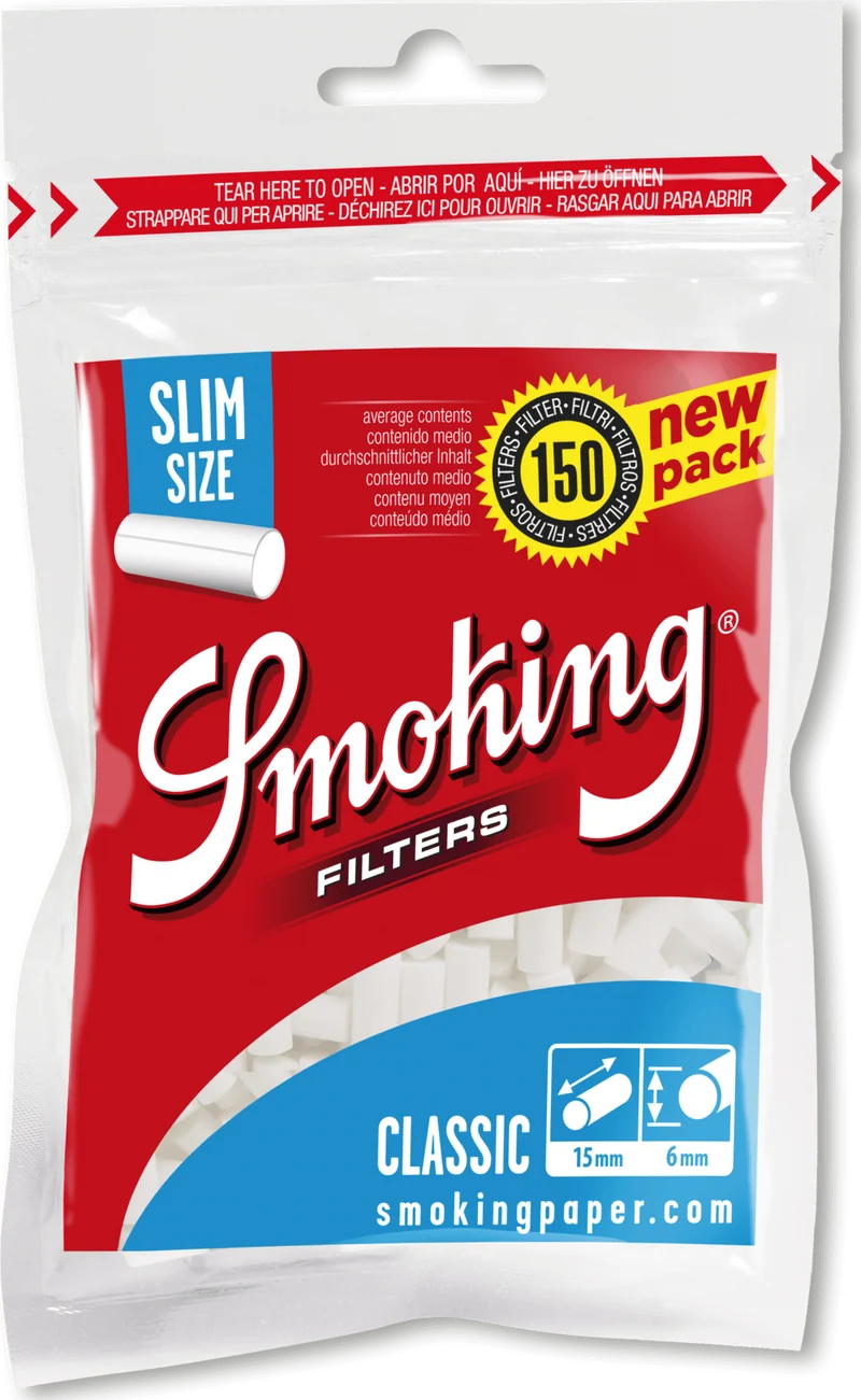 Zigarettenfilter Smoking Slim Blue 150