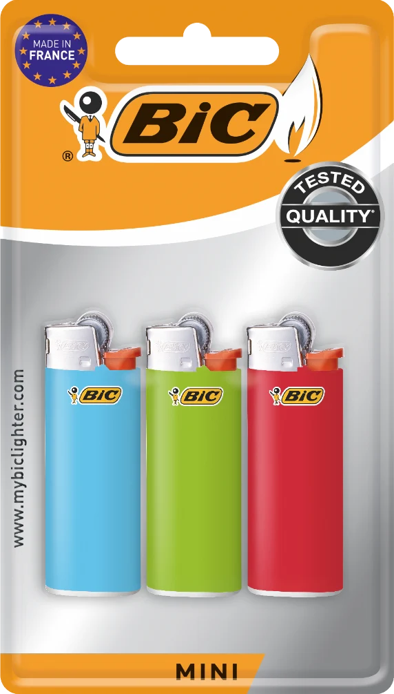 Feuerzeug BiC Mini J 25 - 3er Blister