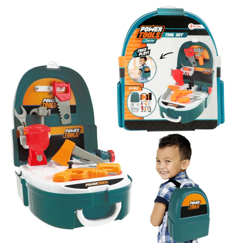 POWER TOOLS Werkzeugset im Rucksack -21-tlg