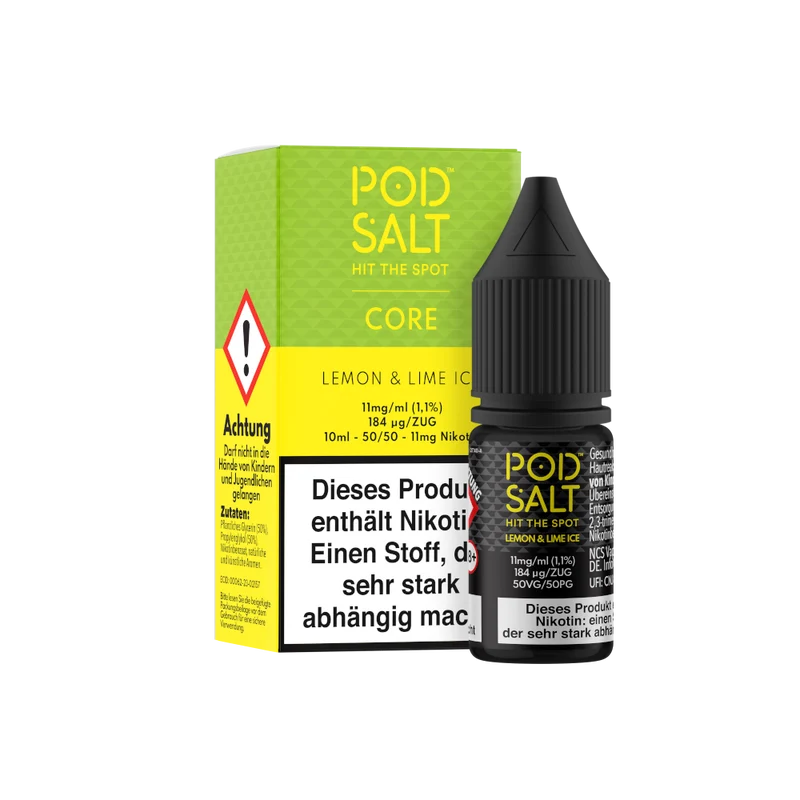 Pod Salt Core Lemon & Lime Ice Nikotinsalz Liquid – 10ml E-Liquid