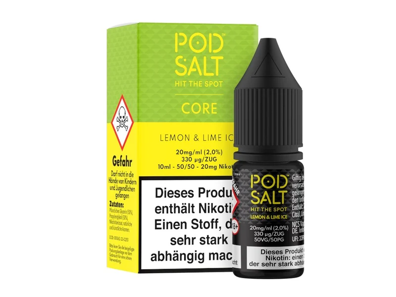 Pod Salt Core Lemon & Lime Ice Nikotinsalz Liquid – 10ml E-Liquid