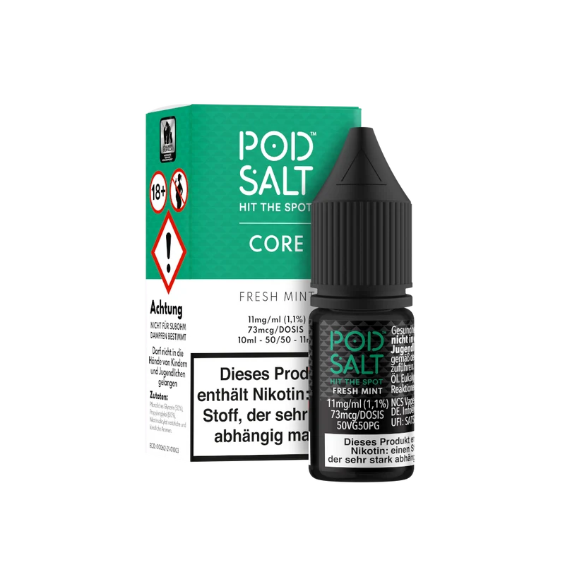 Pod Salt Core Fresh Mint Nikotinsalz Liquid – 10ml E-Liquid (11/20mg)
