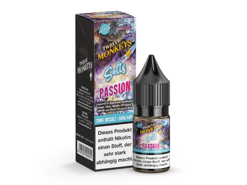 Twelve Monkeys - Iced - Passion - 10ml Fertigliquid (Nikotinsalz)