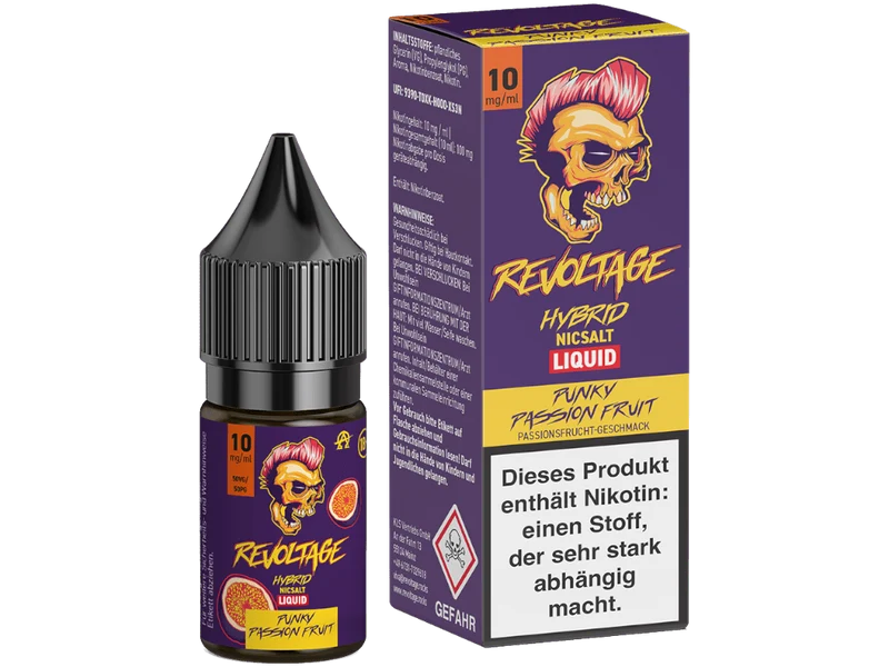 Revoltage - Punky Passion Fruit - 10ml Fertigliquid (Hybrid Nikotinsalz)