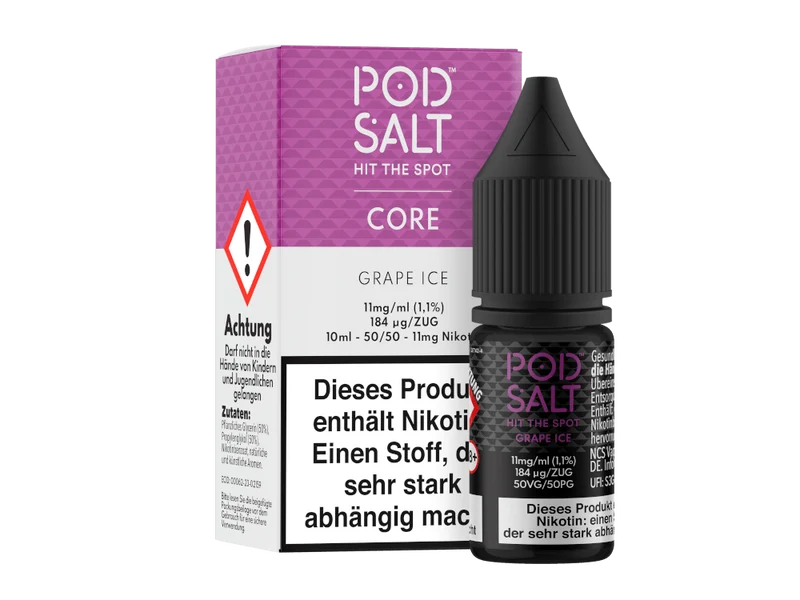 Pod Salt Core - Grape Ice - 10ml Fertigliquid (Nikotinsalz)
