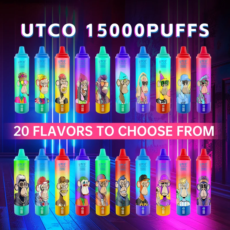 [Clearance Sale] UTCO 15000 Puffs Wiederaufladbares Einweg Kit - Kaufen Sie 4 Stück und erhalten Sie 1 Stück gratis (Zufällige Geschmacksrichtungen)