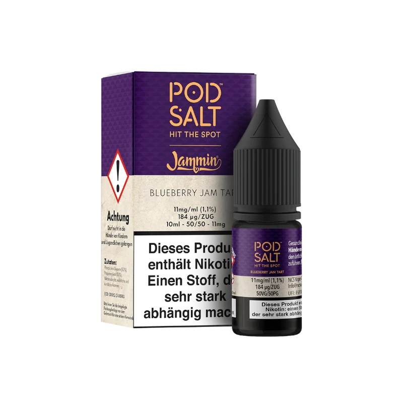 Pod Salt Fusion Blueberry Jam Tart Nikotinsalz Liquid – 10ml E-Liquid