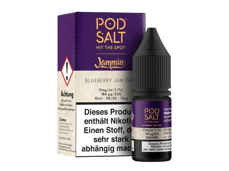 Pod Salt Fusion Blueberry Jam Tart Nikotinsalz Liquid – 10ml E-Liquid