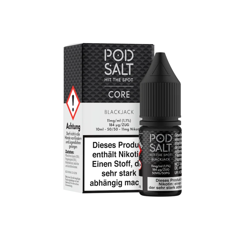 Pod Salt Core Blackjack Nikotinsalz Liquid – Lakritz Geschmack – 10ml