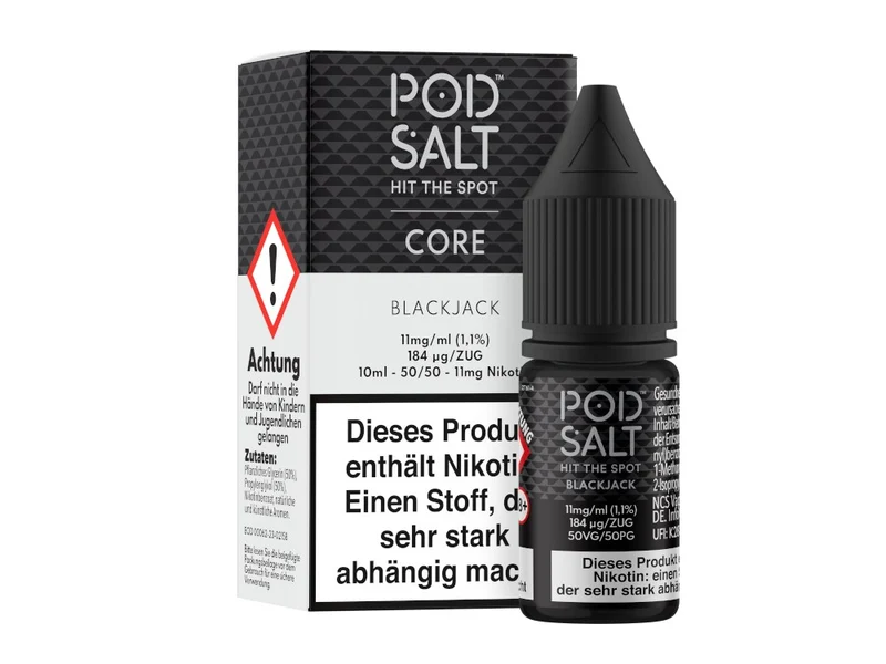 Pod Salt Core Blackjack Nikotinsalz Liquid – Lakritz Geschmack – 10ml