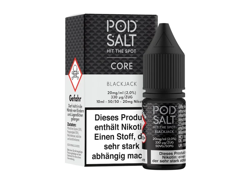 Pod Salt Core Blackjack Nikotinsalz Liquid – Lakritz Geschmack – 10ml