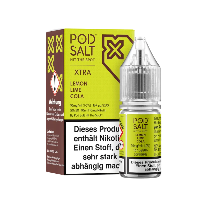 Pod Salt X Lemon Lime Cola Nikotinsalz Liquid – 10ml E-Zigarette Liquid