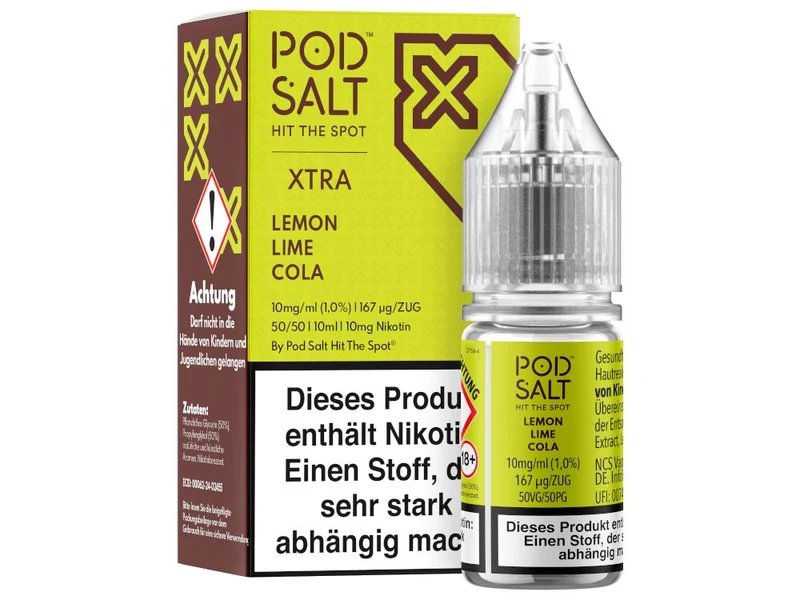 Pod Salt X Lemon Lime Cola Nikotinsalz Liquid – 10ml E-Zigarette Liquid