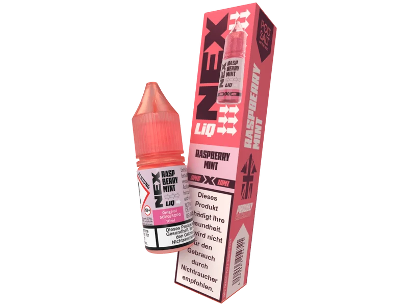 Pod Salt - NexLiq - Raspberry Mint - 10ml Fertigliquid (Nikotinfrei/Nikotinsalz)