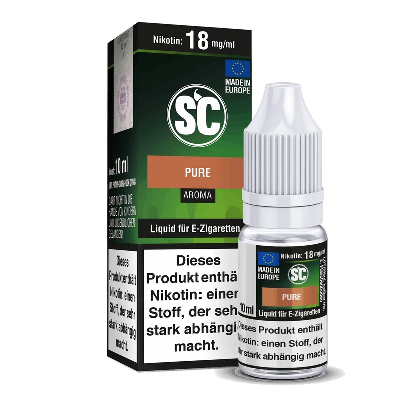 SC - Pure Tabakaroma - 10ml Fertigliquid (Nikotinfrei/Nikotin)