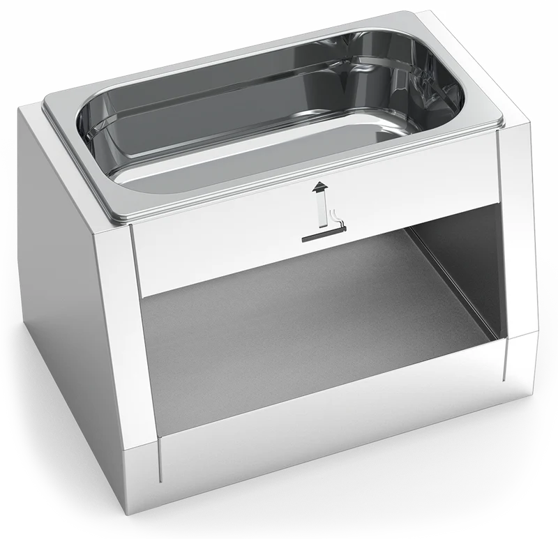 Tête inox avec cendrier pour poubelle