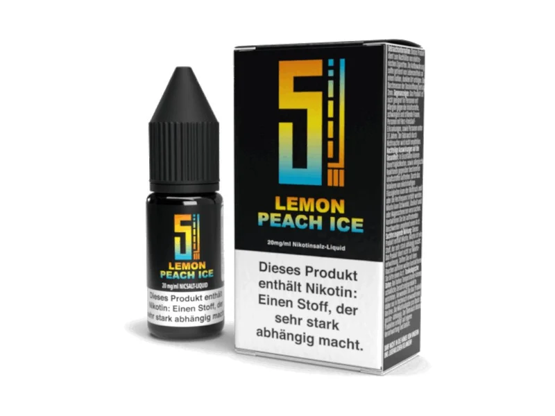 5EL - Lemon Peach Ice - 10ml Fertigliquid (Nikotinsalz)