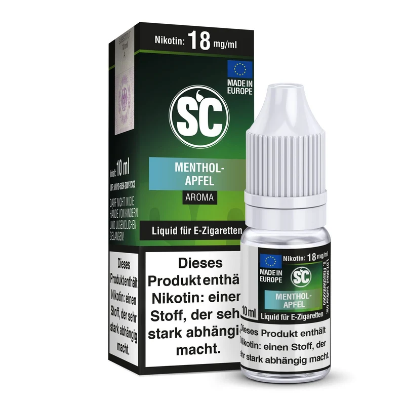 SC - Menthol-Apfel - 10ml Fertigliquid (Nikotinfrei/Nikotin)