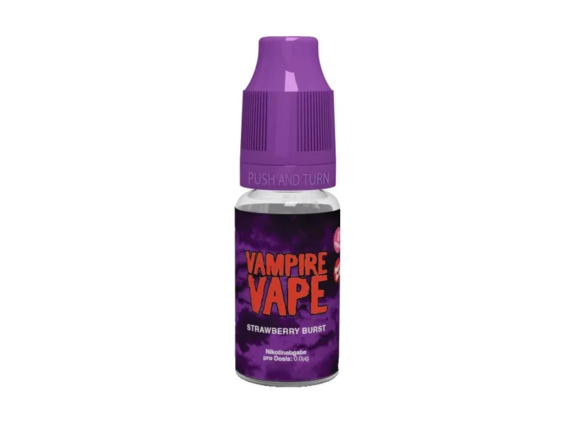Vampire Vape - Strawberry Burst - 10ml Fertigliquid (Nikotinfrei/Nikotin)