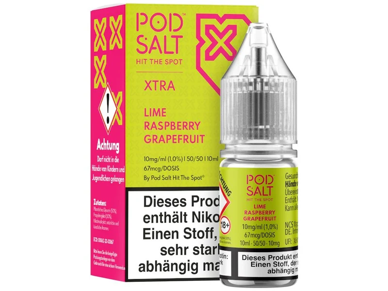 Pod Salt X Nikotinsalz Liquid – Lime Raspberry Grapefruit – 10ml