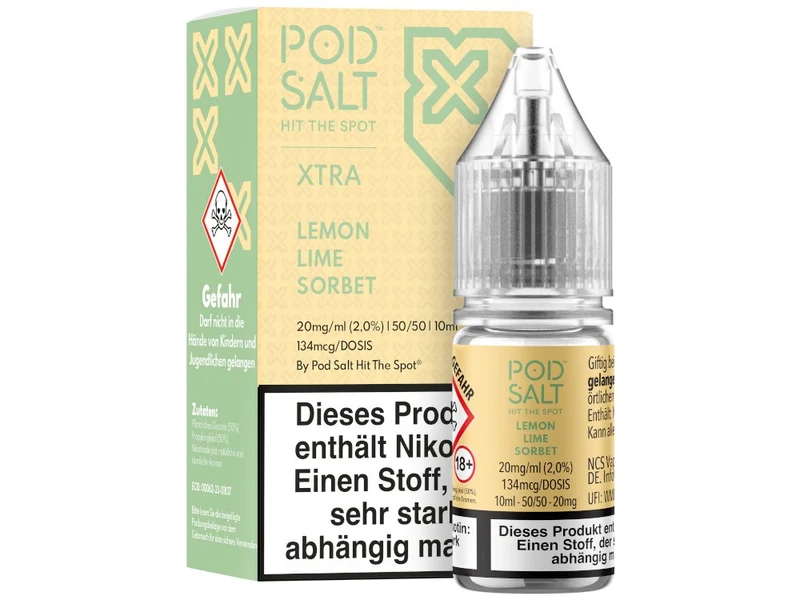 Pod Salt X Lemon Lime Sorbet Nikotinsalz Liquid – 10ml E-Liquid